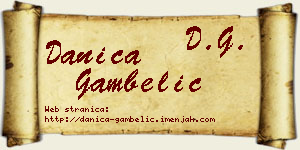 Danica Gambelić vizit kartica